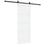 Csúszó ajtó 78 x 202 cm Szerelt Fa Fehér és Fekete 6