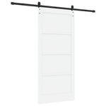 Csúszó ajtó 93 x 202 cm Szerelt Fa Fehér és Fekete 6