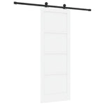 Csúszó ajtó 78 x 211 cm Szerelt Fa Fehér és Fekete 6