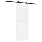Csúszó ajtó 83 x 211 cm Szerelt Fa Fehér és Fekete 6