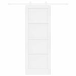 Csúszó ajtó 78 x 211 cm Szerelt Fa Fehér 4
