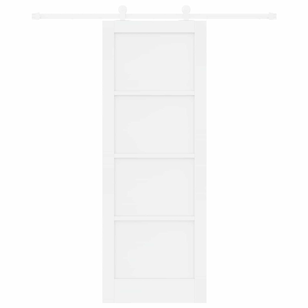 Csúszó ajtó 78 x 211 cm Szerelt Fa Fehér 4