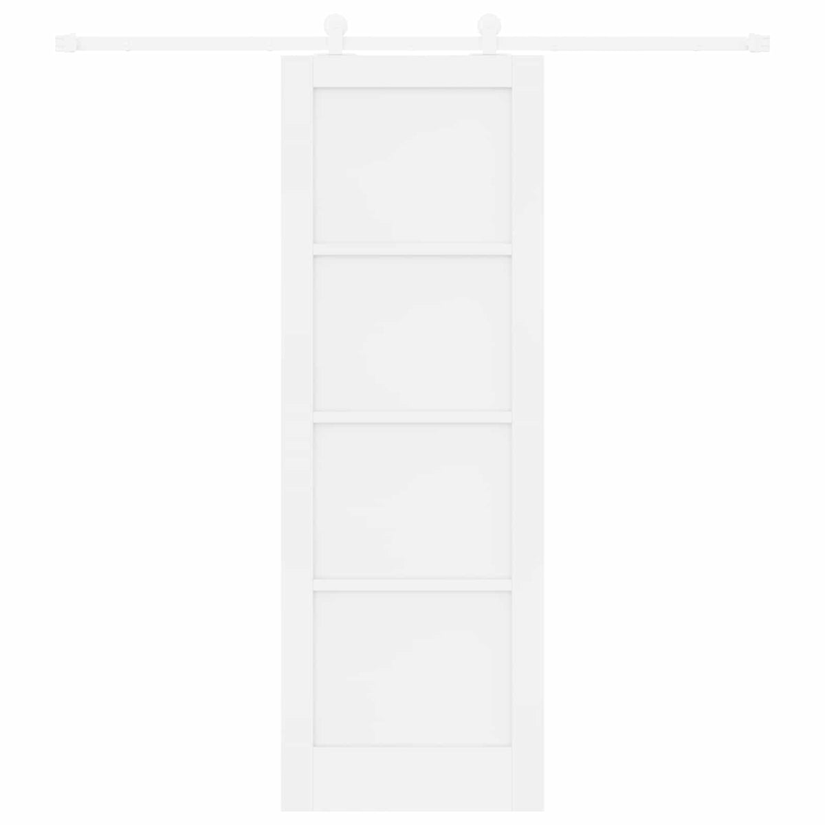 Csúszó ajtó 73,5 x 211 cm Szerelt Fa Fehér 4