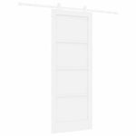 Csúszó ajtó 83 x 211 cm Szerelt Fa Fehér 6