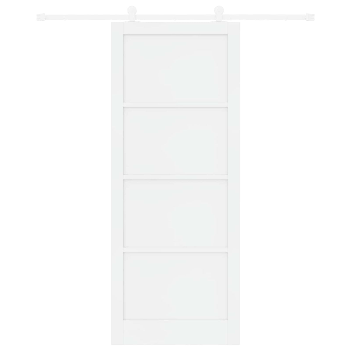Csúszó ajtó 93 x 232 cm Szerelt Fa Fehér 4