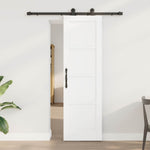 Csúszó ajtó ORKDAL 61 x 198,5 cm Szerelt Fa Fehér és Fekete