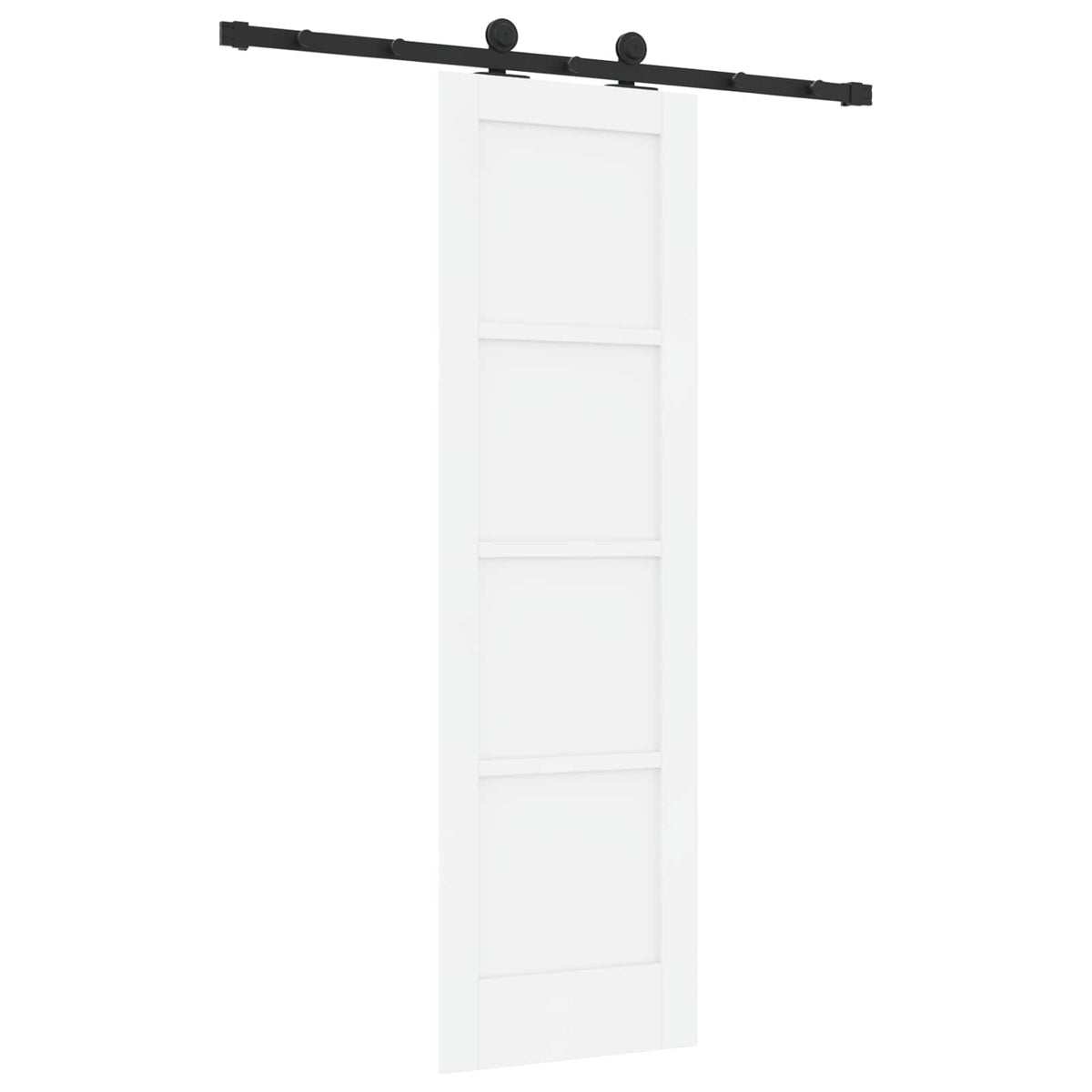 Csúszó ajtó ORKDAL 61 x 198,5 cm Szerelt Fa Fehér és Fekete 6