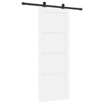 Csúszó ajtó ORKDAL 78 x 202 cm Szerelt Fa Fehér és Fekete 6