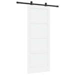 Csúszó ajtó ORKDAL 83 x 211 cm Szerelt Fa Fehér és Fekete 6