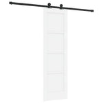 Csúszó ajtó ORKDAL 61 x 198,5 cm Szerelt Fa Fehér és Fekete 6