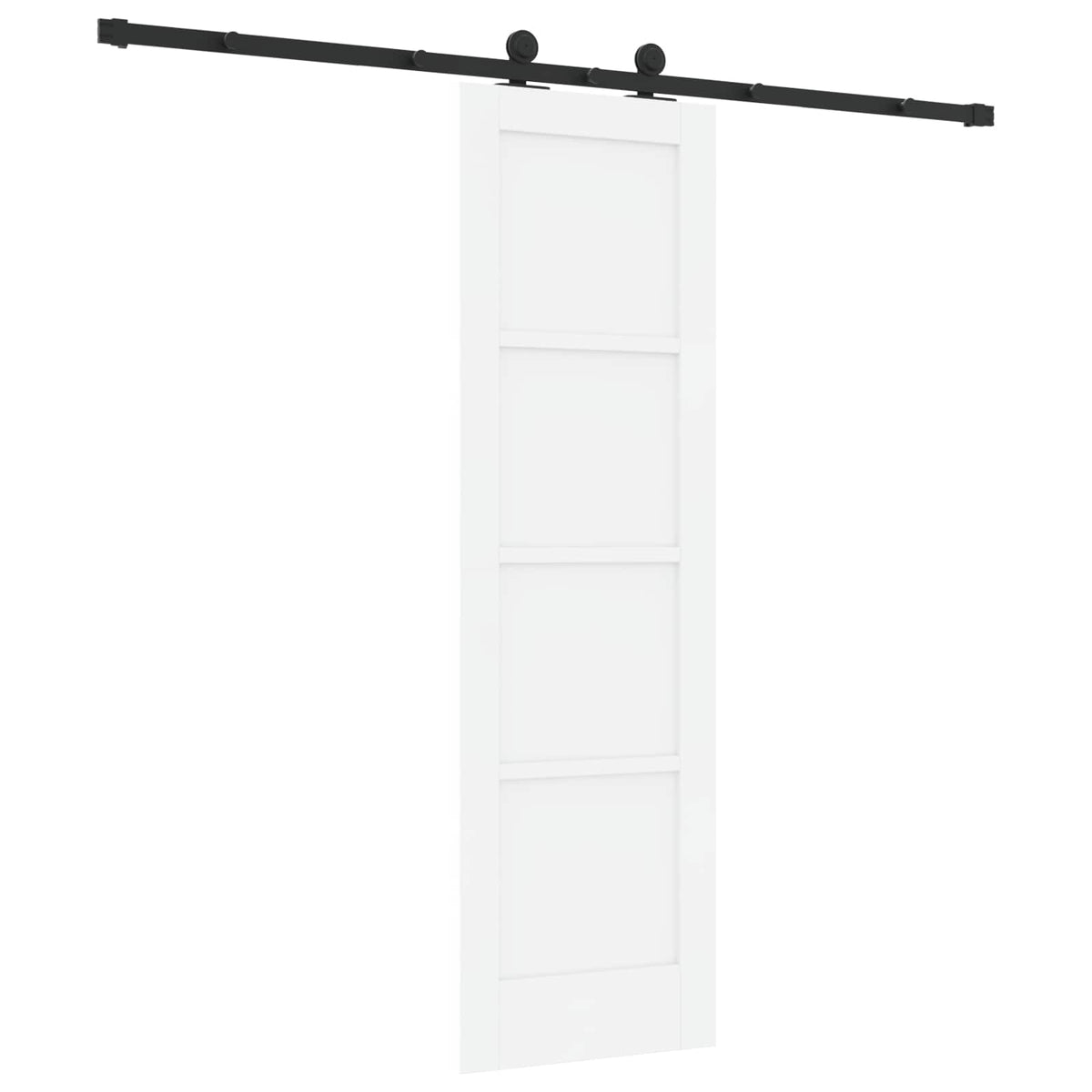Csúszó ajtó ORKDAL 61 x 198,5 cm Szerelt Fa Fehér és Fekete 6