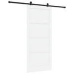 Csúszó ajtó ORKDAL 93 x 211 cm Szerelt Fa Fehér és Fekete 6