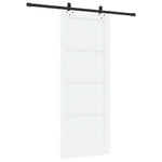 Csúszó ajtó 83 x 211 cm Szerelt Fa Fehér és Fekete 6