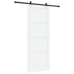 Csúszó ajtó 93 x 232 cm Szerelt Fa Fehér és Fekete 6