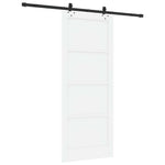 Csúszó ajtó 86 x 211 cm Szerelt Fa Fehér és Fekete 6