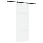 Csúszó ajtó 93 x 232 cm Szerelt Fa Fehér és Fekete 6