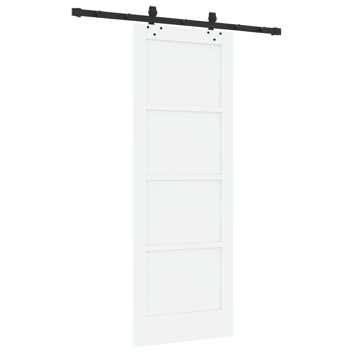 Csúszó ajtó ORKDAL 73,5 x 198,5 cm Szerelt Fa Fehér és Fekete 6