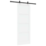 Csúszó ajtó ORKDAL 78 x 211 cm Szerelt Fa Fehér és Fekete 6