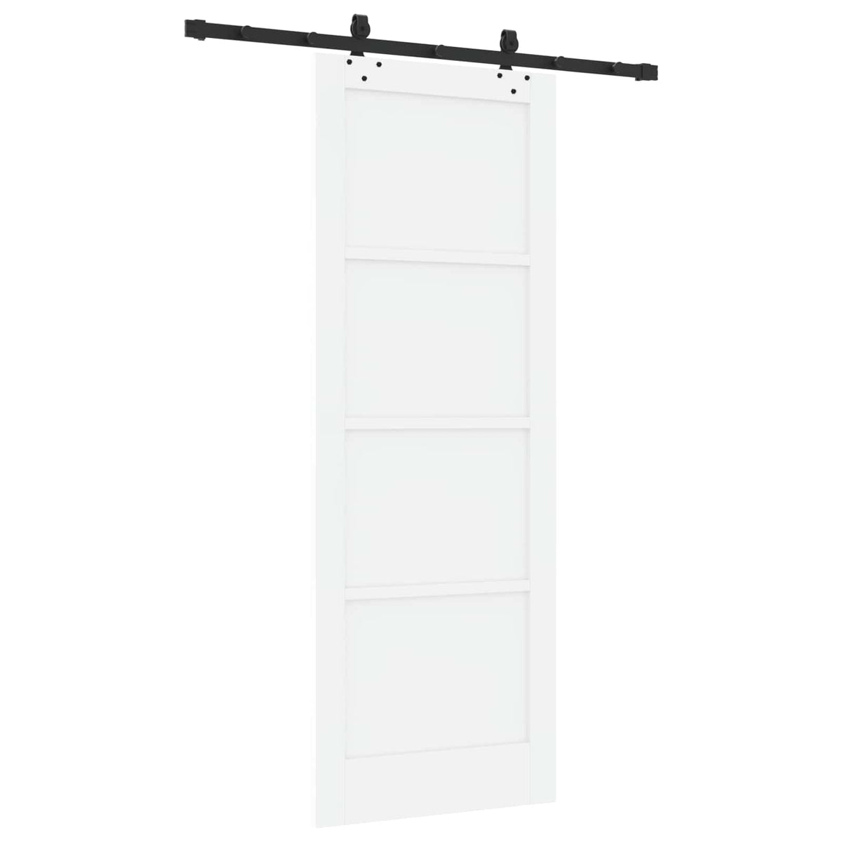 Csúszó ajtó ORKDAL 78 x 211 cm Szerelt Fa Fehér és Fekete 6
