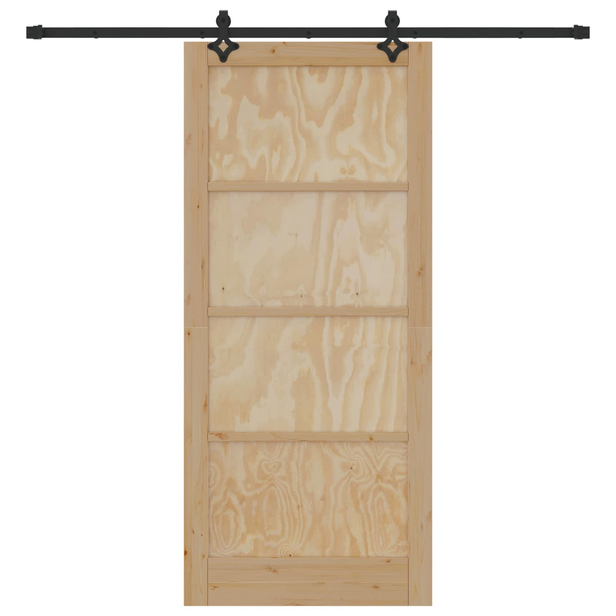 Csúszó ajtó ORKDAL 93 x 211 cm Szerelt Fa Természetes és Fekete 4