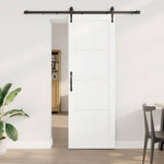 Csúszó ajtó ORKDAL 73,5 x 211 cm Szerelt Fa Fehér és Fekete