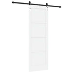 Csúszó ajtó ORKDAL 73,5 x 211 cm Szerelt Fa Fehér és Fekete 6