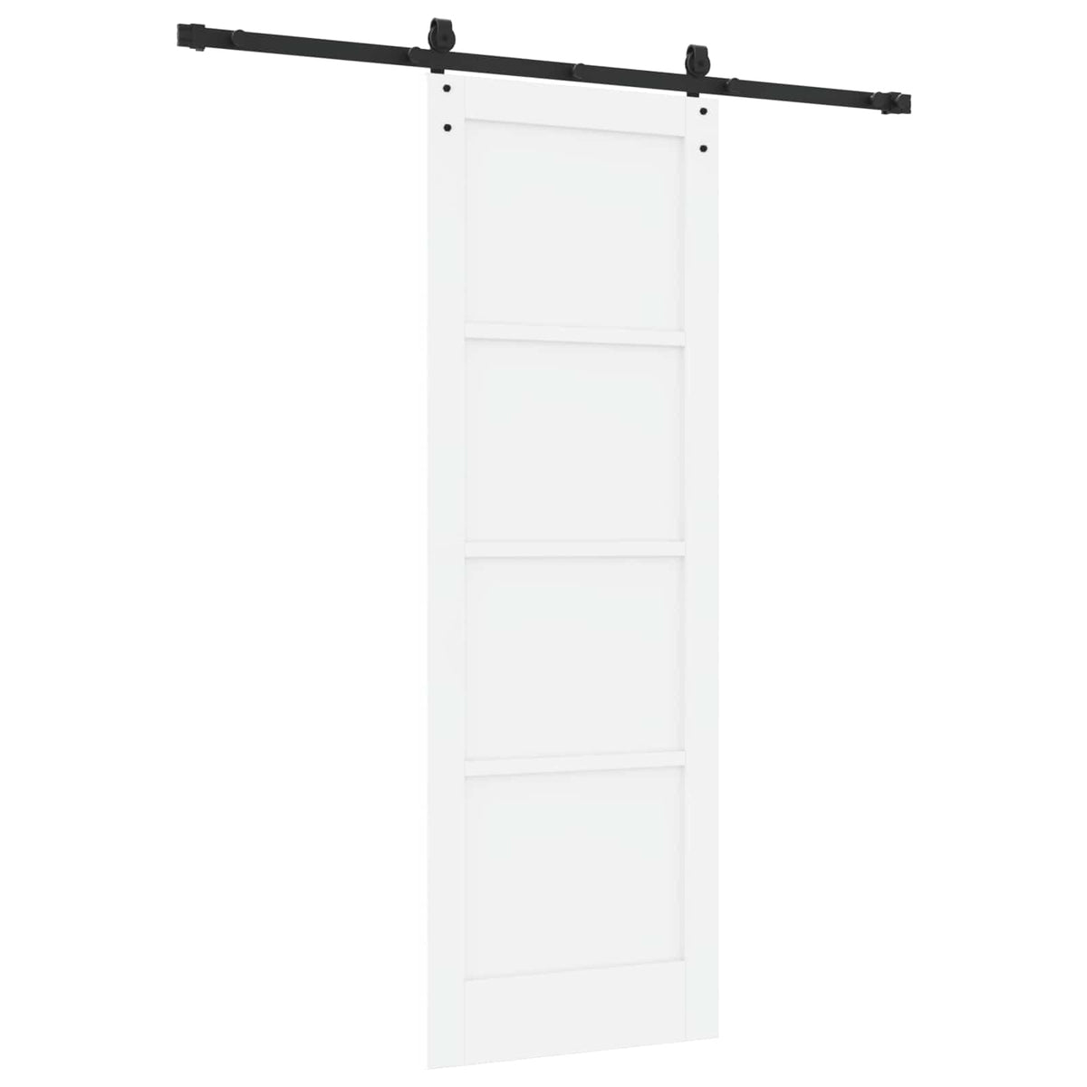 Csúszó ajtó ORKDAL 73,5 x 211 cm Szerelt Fa Fehér és Fekete 6