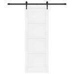 Csúszó ajtó ORKDAL 73,5 x 211 cm Szerelt Fa Fehér és Fekete 4