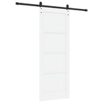 Csúszó ajtó ORKDAL 78 x 202 cm Szerelt Fa Fehér és Fekete 6