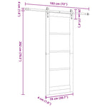 Csúszó ajtó ORKDAL 78 x 202 cm Szerelt Fa Fehér és Fekete 11