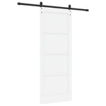 Csúszó ajtó ORKDAL 83 x 211 cm Szerelt Fa Fehér és Fekete 6