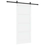 Csúszó ajtó ORKDAL 86 x 198,5 cm Szerelt Fa Fehér és Fekete 6