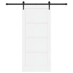 Csúszó ajtó ORKDAL 86 x 198,5 cm Szerelt Fa Fehér és Fekete 4