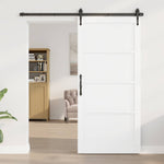 Csúszó ajtó ORKDAL 93 x 202 cm Szerelt Fa Fehér és Fekete 3