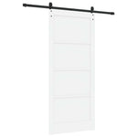 Csúszó ajtó ORKDAL 93 x 211 cm Szerelt Fa Fehér és Fekete 6