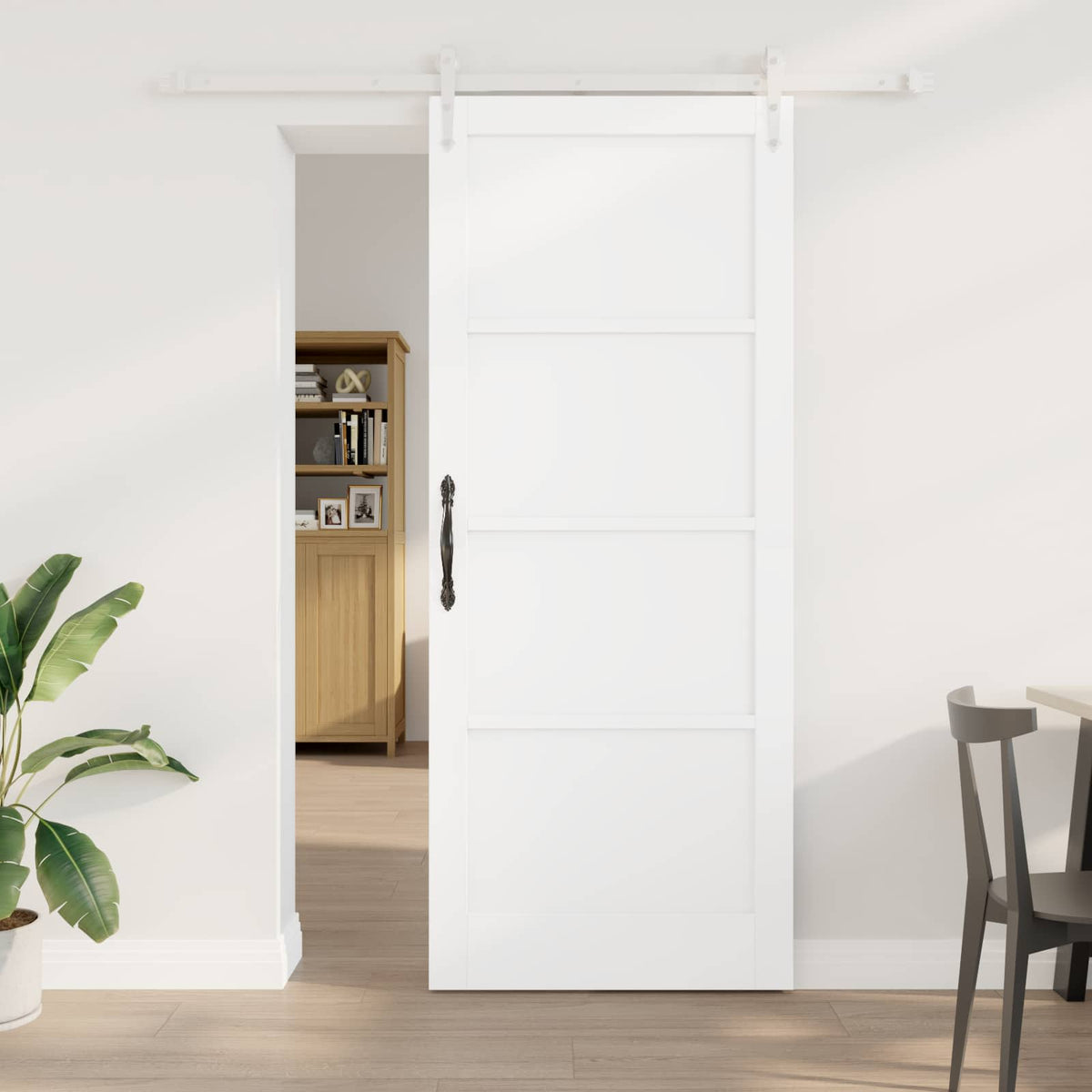 Csúszó ajtó ORKDAL 86 x 211 cm Szerelt Fa Fehér
