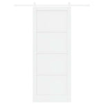 Csúszó ajtó ORKDAL 93 x 232 cm Szerelt Fa Fehér 4