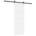 Csúszó ajtó ORKDAL 73,5 x 198,5 cm Szerelt Fa Fehér és Fekete 6