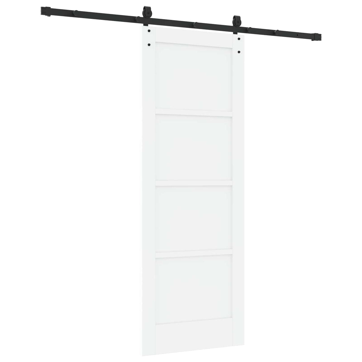 Csúszó ajtó ORKDAL 73,5 x 198,5 cm Szerelt Fa Fehér és Fekete 6