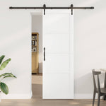 Csúszó ajtó ORKDAL 73,5 x 211 cm Szerelt Fa Fehér és Fekete