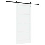 Csúszó ajtó ORKDAL 93 x 211 cm Szerelt Fa Fehér és Fekete 6