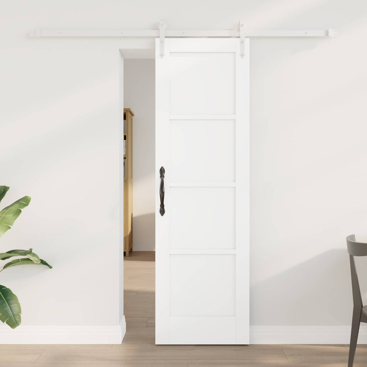 Csúszó ajtó ORKDAL 61 x 198,5 cm Szerelt Fa Fehér