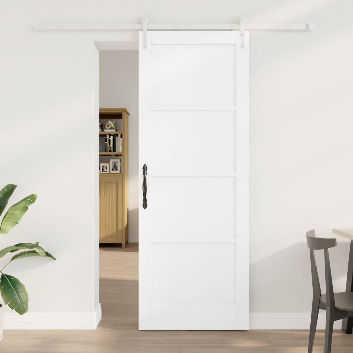 Csúszó ajtó ORKDAL 78 x 211 cm Szerelt Fa Fehér