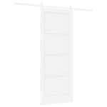 Csúszó ajtó ORKDAL 83 x 211 cm Szerelt Fa Fehér 6