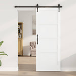 Csúszó ajtó ORKDAL 78 x 202 cm Szerelt Fa Fehér és Fekete 3