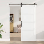 Csúszó ajtó ORKDAL 86 x 211 cm Szerelt Fa Fehér és Fekete 3