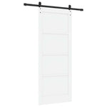 Csúszó ajtó ORKDAL 86 x 211 cm Szerelt Fa Fehér és Fekete 6