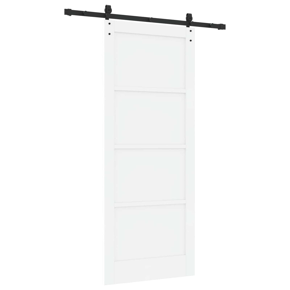 Csúszó ajtó ORKDAL 86 x 211 cm Szerelt Fa Fehér és Fekete 6