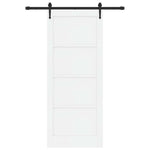 Csúszó ajtó ORKDAL 86 x 211 cm Szerelt Fa Fehér és Fekete 4