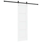 Csúszó ajtó ORKDAL 61 x 198,5 cm Szerelt Fa Fehér és Fekete 6